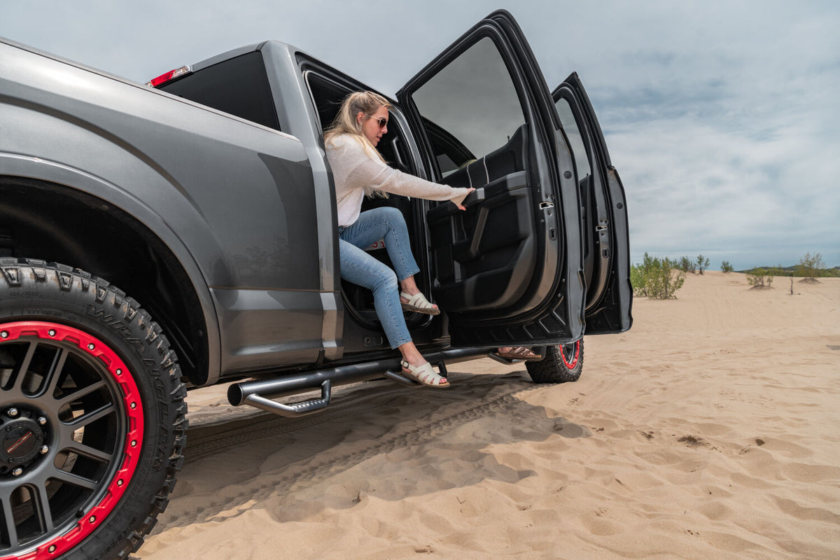 15-C F150 SUPERCREW 6.5FT STANDARD BED NERF STEP BED ACCESS TEXTURED BLACK - image 3