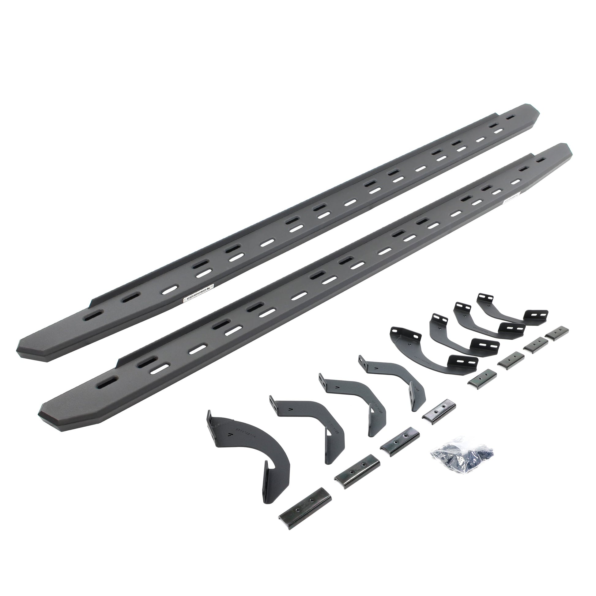Go Rhino RB30 Slim 87-inch Running Boards - Textured Black - 69600087SPC