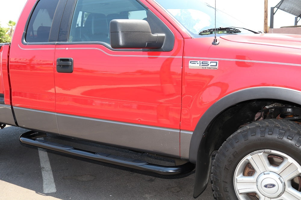 3" Round Sidebars - 99-18 Chevy Silverado/GMC Sierra Double Cab Steps