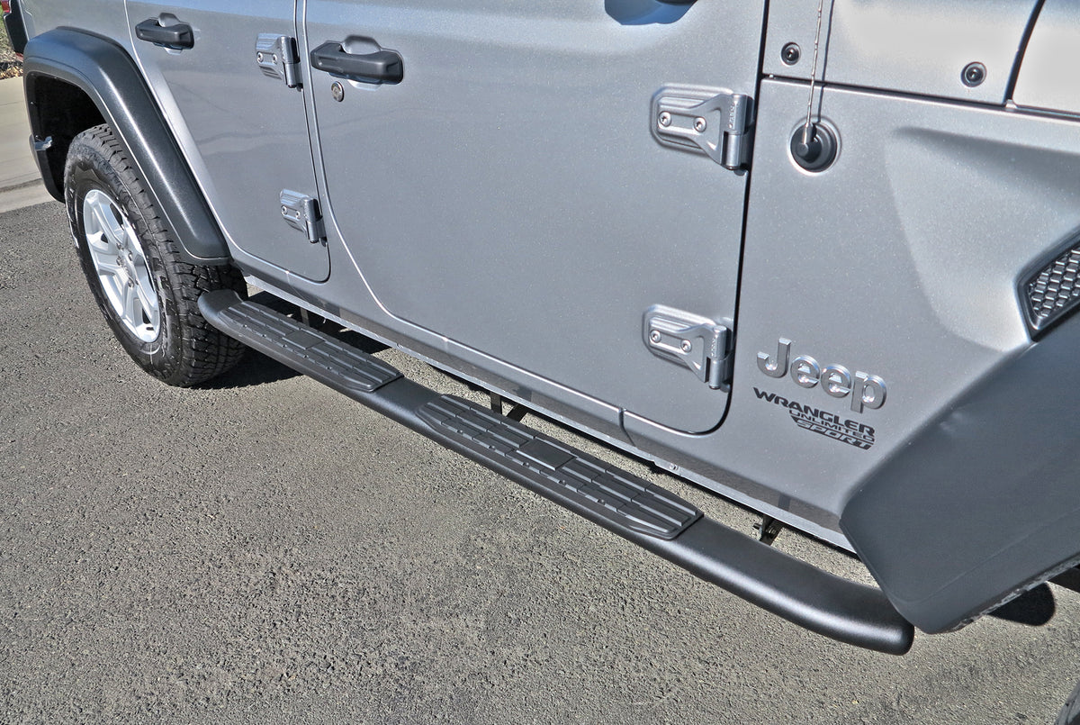 2018-2024 Jeep Wrangler JL 4 Door | 4" Black Steps 40-22300 - 40-22300