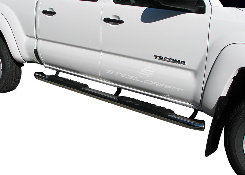 05-16 TACOMA DOUBLE CAB 5IN OVAL PREMIUM SIDEBARS BLACK - 430909BP