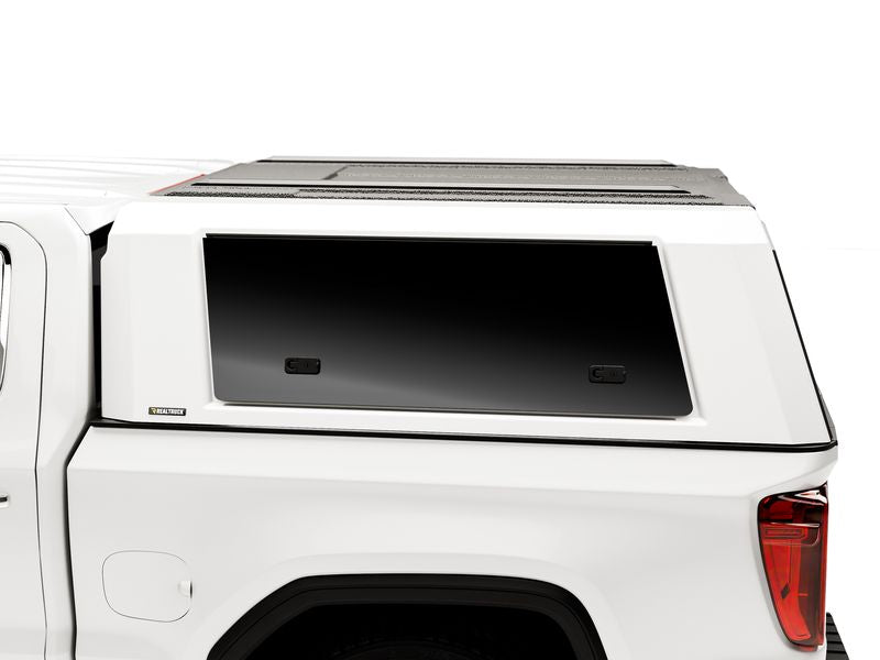 RealTruck Ascend FGC-4500 Truck Cap - 2019-2026 Chevy Silverado/GMC Sierra 1500 5' 8" Bed - Iridescent Pearl/White Frost - PA-26177-G1W