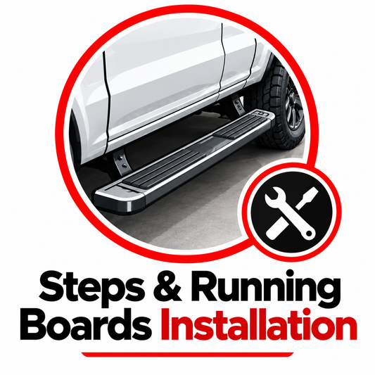 Truck steps and running boards installation service