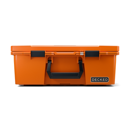 DECKED Accessories - Halfrack 32 - includes two (2) dividers - blaze orange with black latches - A0020-HRAK-ORG - A0020-HRAK-ORG
