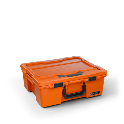 DECKED Accessories - Halfrack 32 - includes two (2) dividers - blaze orange with black latches - A0020-HRAK-ORG - A0020-HRAK-ORG image 2