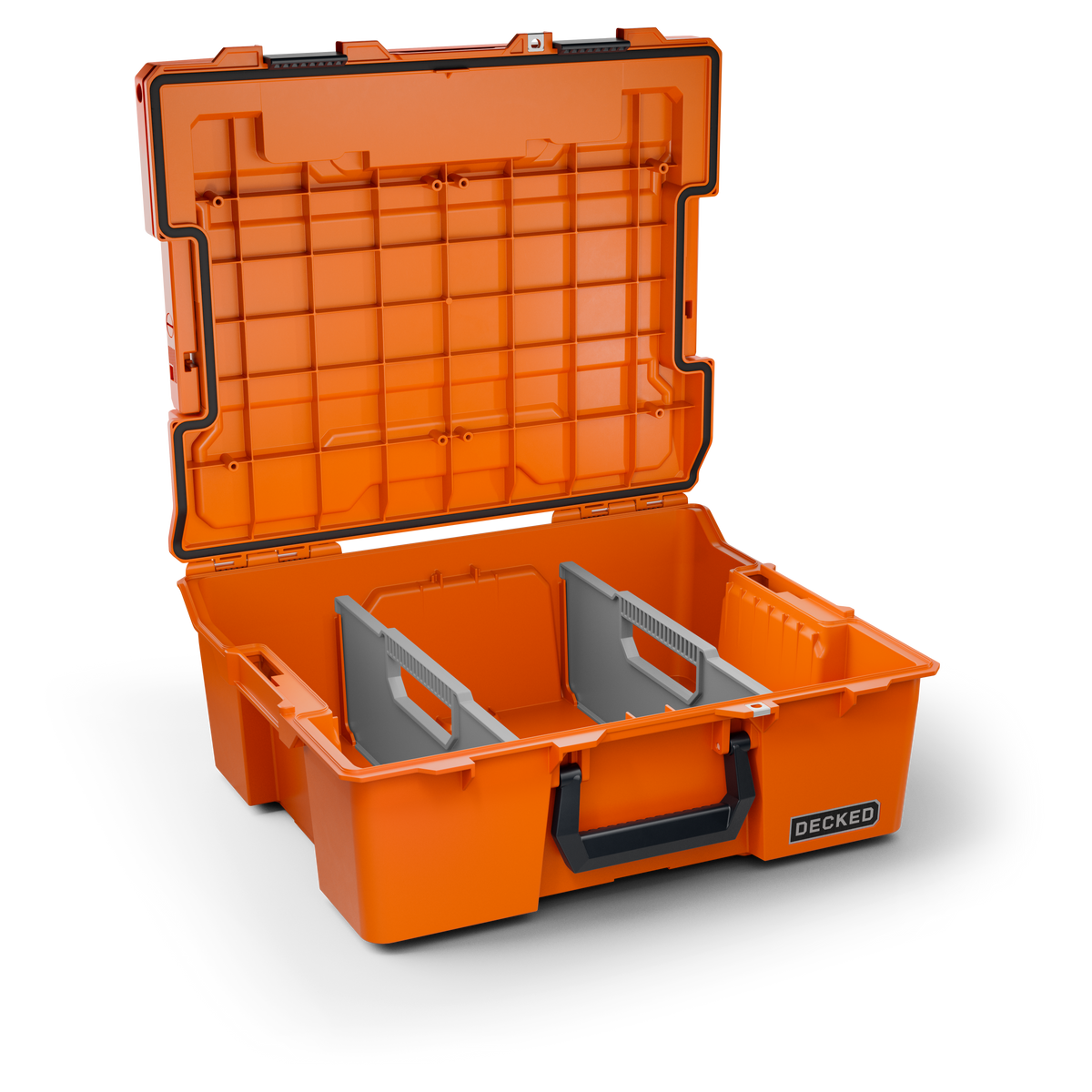 DECKED Accessories - Halfrack 32 - includes two (2) dividers - blaze orange with black latches - A0020-HRAK-ORG - A0020-HRAK-ORG image 3