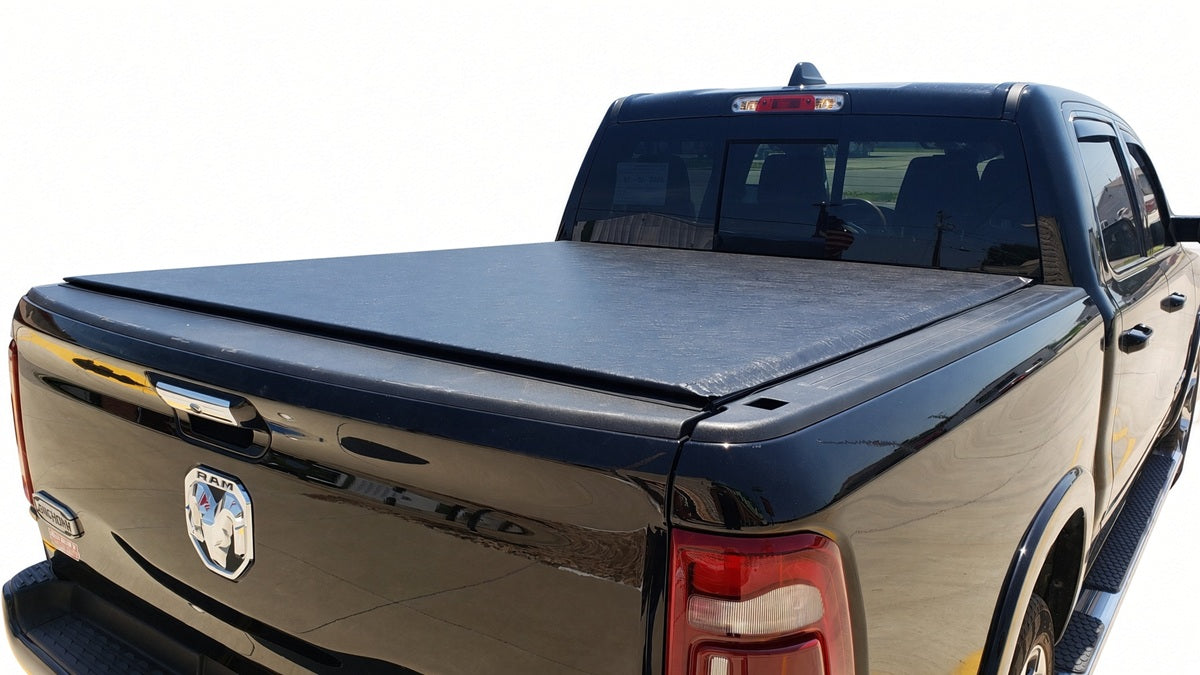 TruXedo Lo Pro Soft Roll-Up Tonneau Cover: 2019-2026 Ram 1500 5.7' Bed w/ Ram Box