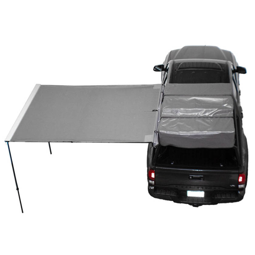 Overland Vehicle Systems HD Nomadic 2.0 - Awning, 6.5' Long, Grey Body, Green Trim & Black Travel Cover - 18049909