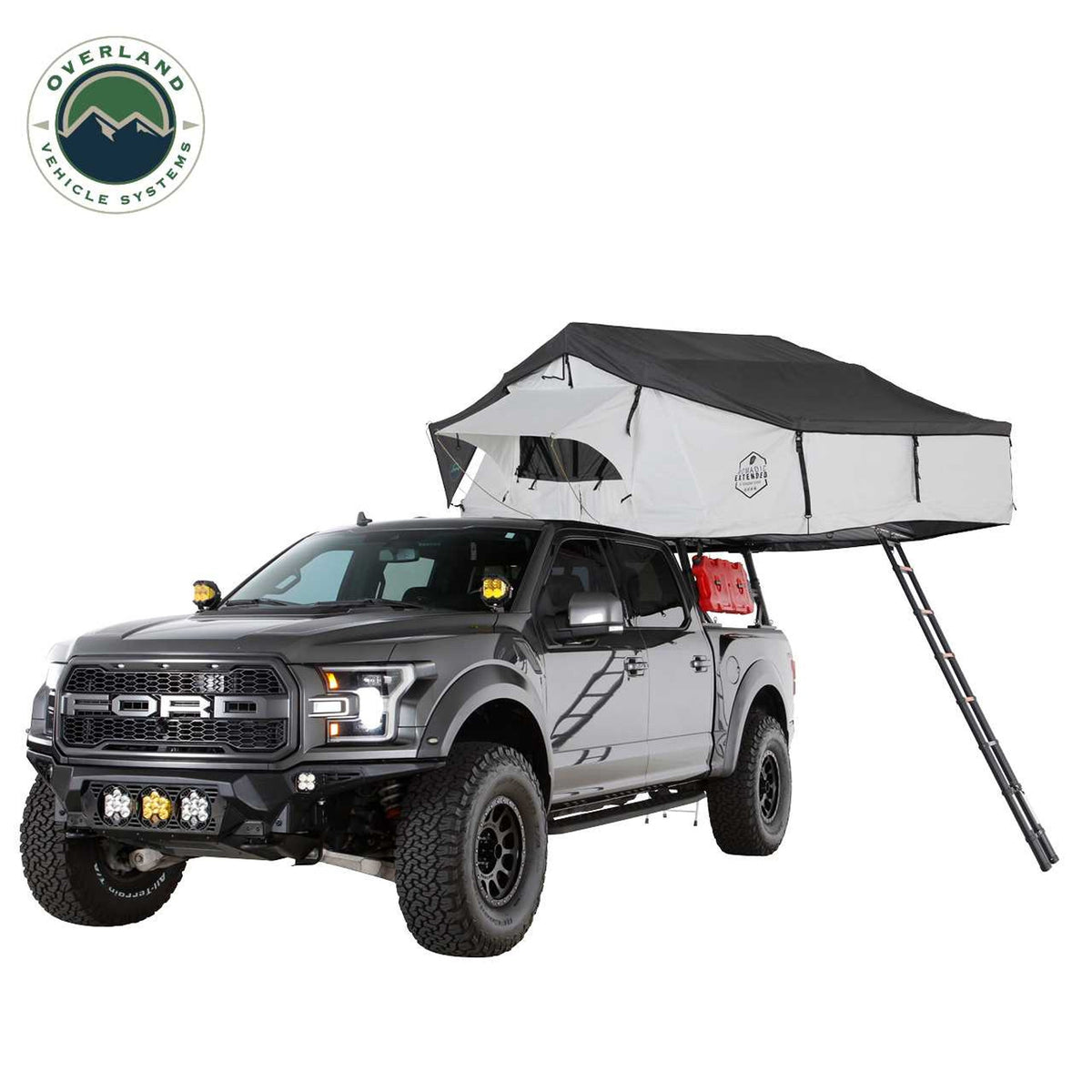 Overland Vehicle Systems HD Nomadic N3E - Soft Sided Roof Top Tent, 3 Person, White Body & Dark Grey RainFly - 18339926