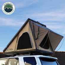 Overland Vehicle Systems LD TMON - Clamshell Aluminum Roof Top Tent, 2 Person, Tan Body & Green Rainfly - 18119935