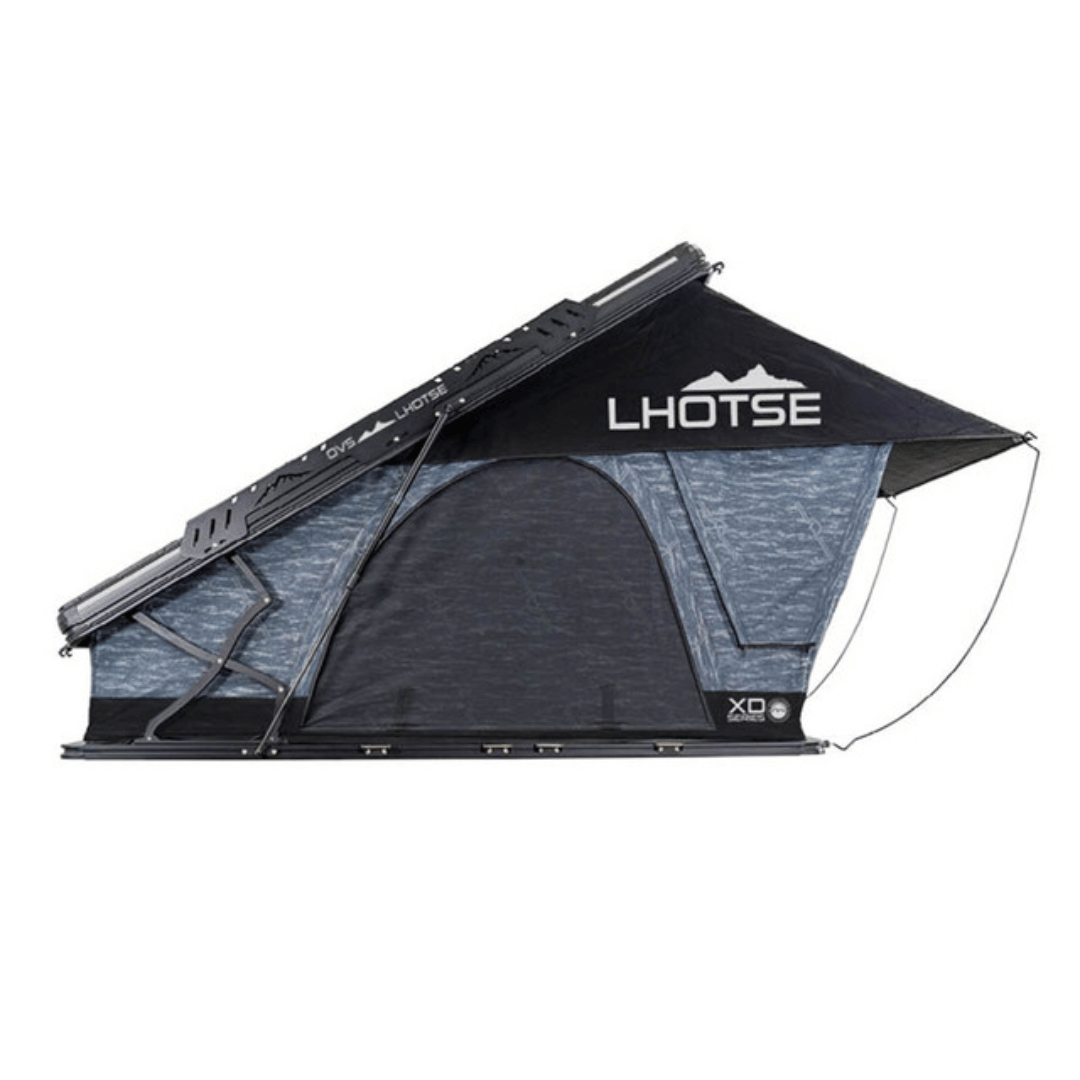 Overland Vehicle Systems XD Lhotse - Clamshell Aluminum Roof Top Tent, 2 Person, Grey Body & Black Rainfly - 18589902