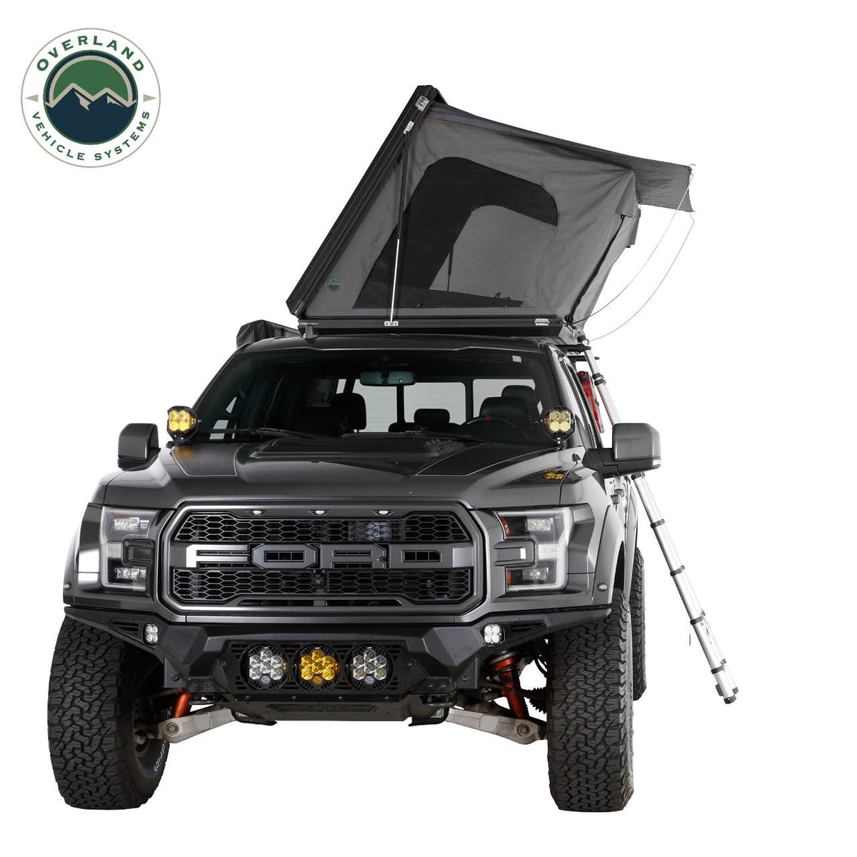 Overland Vehicle Systems HD Sidewinder - Aluminum Roof Top Tent, 2 Person, Grey Body & Grey Rainfly - 18109901