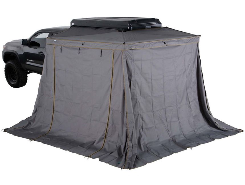 Overland Vehicle Systems HD Nomadic 270 LTE - Awning, Wall 1 & 2, Driver Side, Grey Body, Green Trim & Black Travel Cover - 19779907