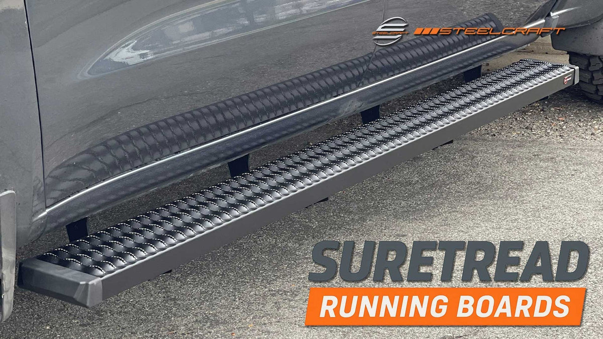 Steelcraft STX800 SureTread Running Boards: 2007-2018 Chevy Silverado/GMC Sierra Regular Cab